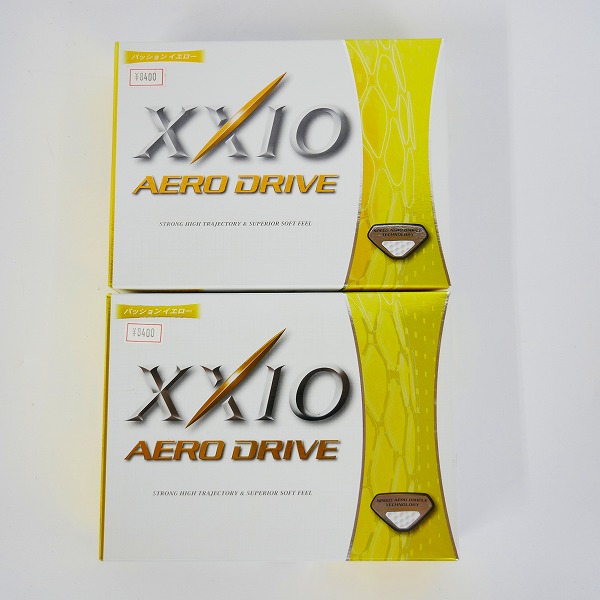 実際に弊社で買取させて頂いた【未使用】DUNLOP/ダンロップ XXIO/ゼクシオ AERO DRIVE ゴルフボール 2ダース パッションイエローの画像 2枚目