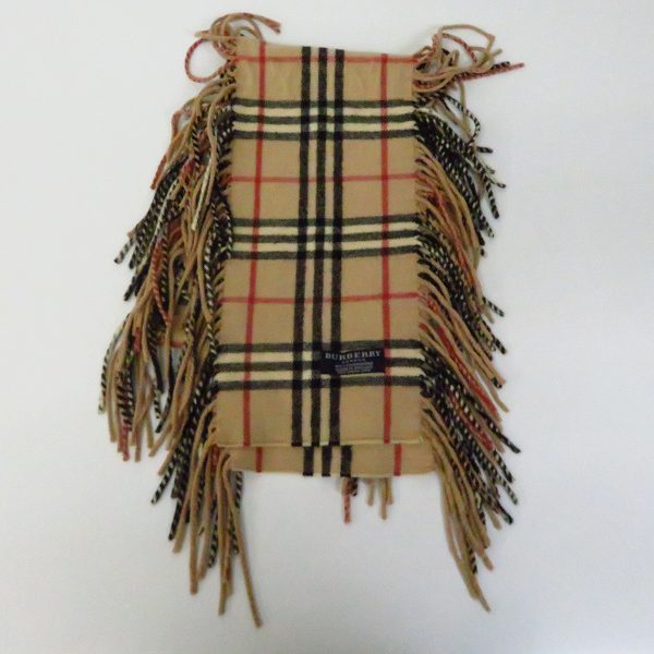 実際に弊社で買取させて頂いたBURBERRY LONDON/バーバリーロンドン カシミア100% チェック柄 マフラー/ストールの画像 3枚目