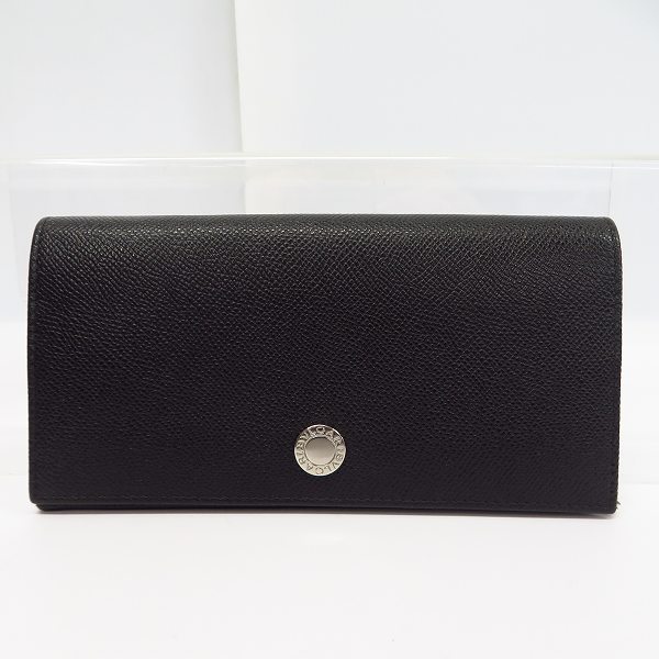 実際に弊社で買取させて頂いたBVLGARI/ブルガリ クラシコ グレインレザー 長財布 ブラック 27746