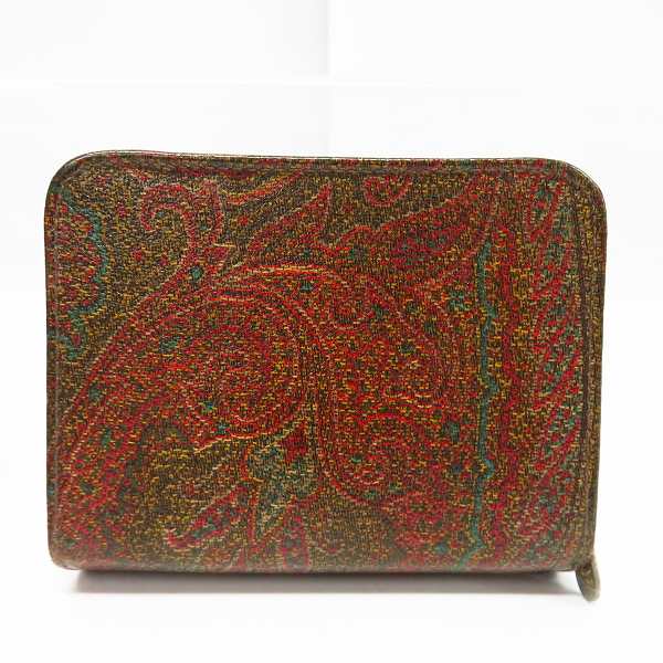 実際に弊社で買取させて頂いたETRO/エトロ ペイズリー柄 ラウンドジップコインケース付き 二つ折り財布の画像 1枚目