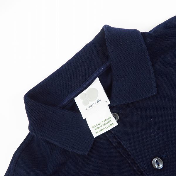 実際に弊社で買取させて頂いたLACOSTE/ラコステ 胸ロゴ 半袖ポロシャツ ネイビー/3の画像 4枚目