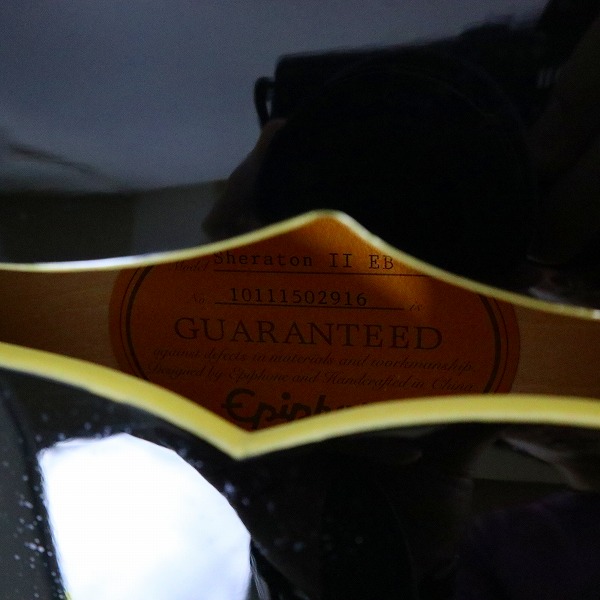 実際に弊社で買取させて頂いた★Epiphone/エピフォン SHERATON II EB セミアコギター エレキギターの画像 6枚目