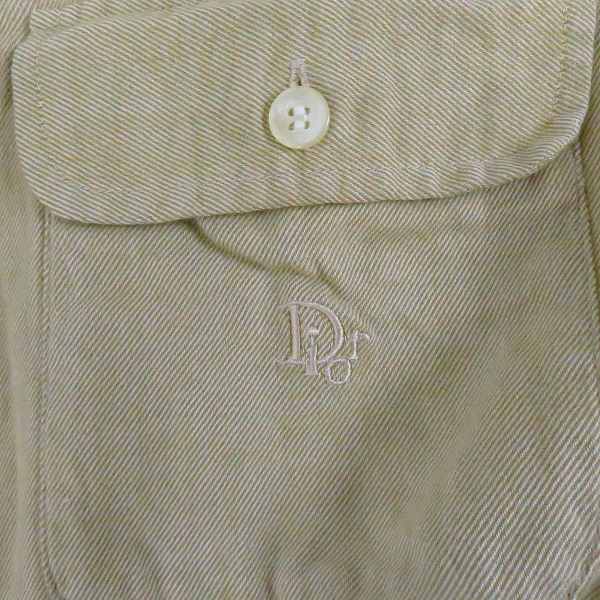 実際に弊社で買取させて頂いたChristian Dior/クリスチャンディオール トロッターロゴ刺繍 シャツ Mの画像 5枚目
