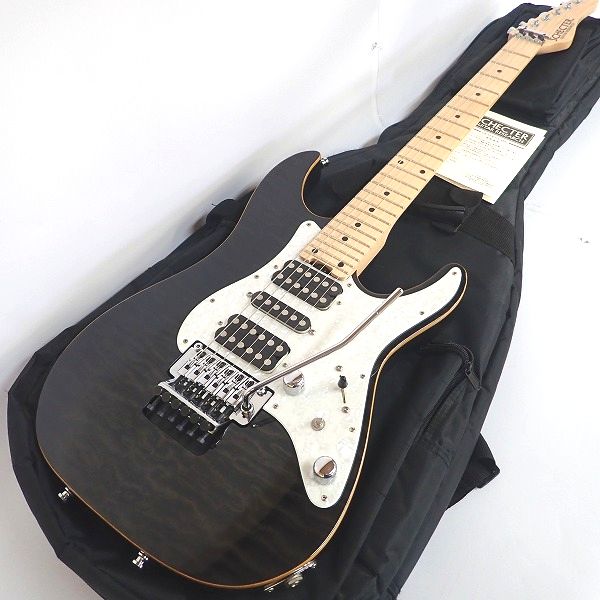 実際に弊社で買取させて頂いた★【美品】SCHECTER/シェクター SD-2-2X-AL See-Thru Black/M ギグケース付の画像 0枚目