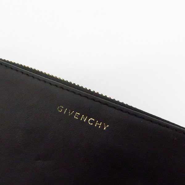 実際に弊社で買取させて頂いたGIVENCHY/ジバンシー ラムスキン ラウンドファスナー長財布 13M6199-092-001の画像 4枚目