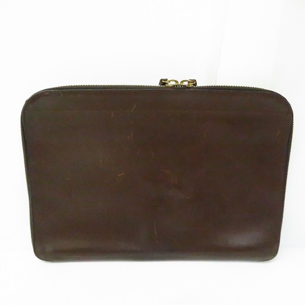 実際に弊社で買取させて頂いたDaniel&Bob/ダニエル＆ボブ クラッチバッグ レザー ラウンドジップ ブラウン