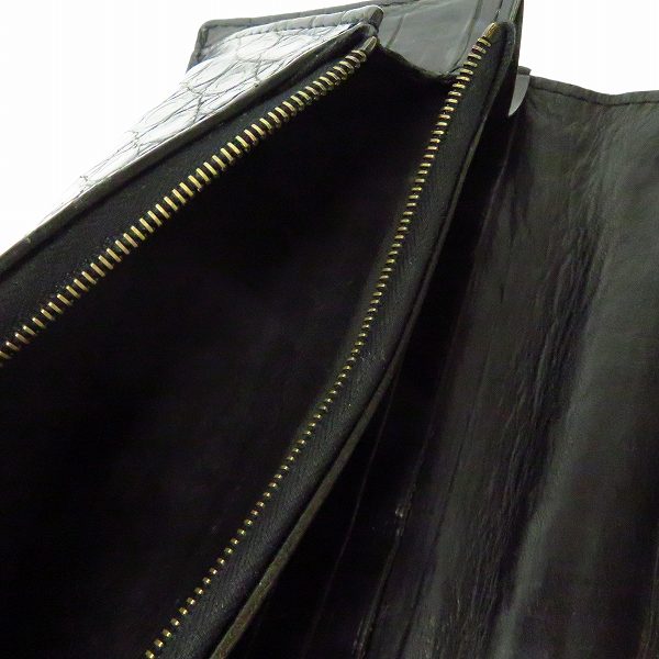 実際に弊社で買取させて頂いたBACKLASH/バックラッシュ オイルクロコ 長財布/ロングウォレットの画像 5枚目