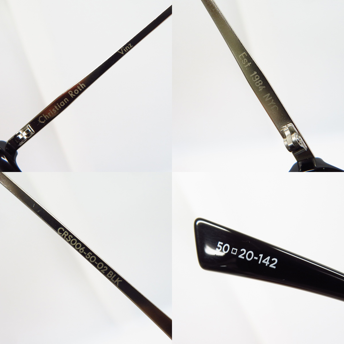 実際に弊社で買取させて頂いたChristian Roth/クリスチャンロス Vinz サングラス/アイウェア ブラック CRS006-50-02 の画像 6枚目