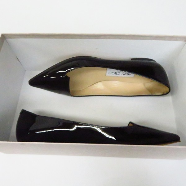 実際に弊社で買取させて頂いたJIMMY CHOO/ジミーチュウ ATTILA パンプス エナメル ブラック/36の画像 8枚目