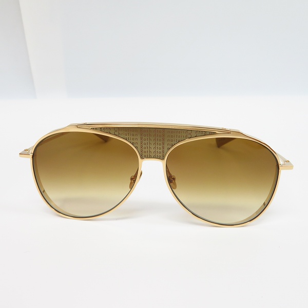 実際に弊社で買取させて頂いたChristian Roth/クリスチャンロス FUNKER サングラス/アイウェア CRS-00127-GLDの画像 1枚目