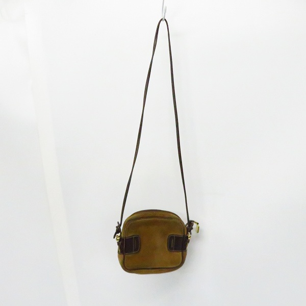 実際に弊社で買取させて頂いたLOEWE/ロエベ スウェードレザー ロゴ入り ミニショルダーバッグの画像 1枚目