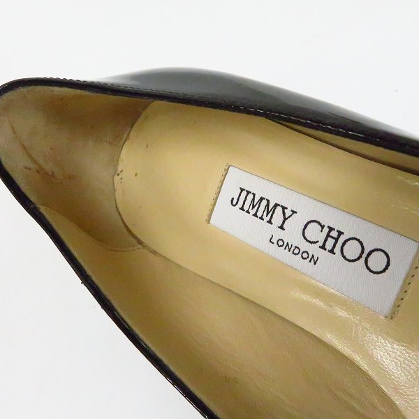 実際に弊社で買取させて頂いたJIMMY CHOO/ジミーチュウ ATTILA パンプス エナメル ブラック/36の画像 4枚目
