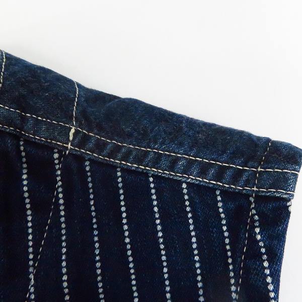 実際に弊社で買取させて頂いたSUGAR CANE/シュガーケーン ウォバッシュストライプワークベスト/40の画像 4枚目