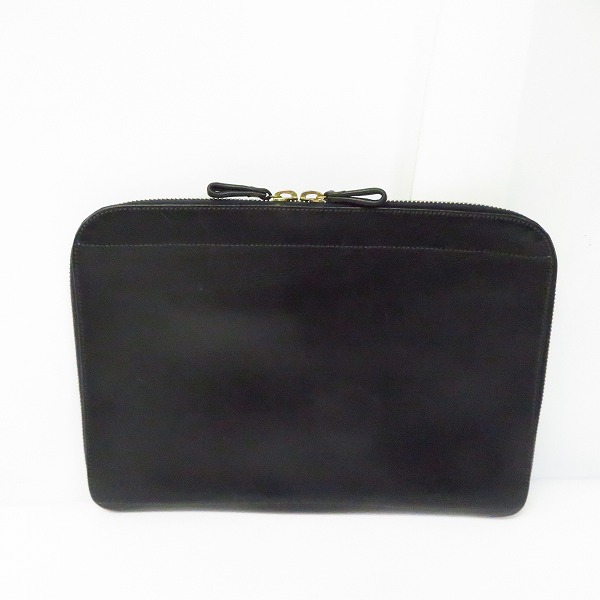 実際に弊社で買取させて頂いたDaniel&Bob/ダニエル＆ボブ クラッチバッグ レザー ラウンドジップ ネイビーの画像 1枚目