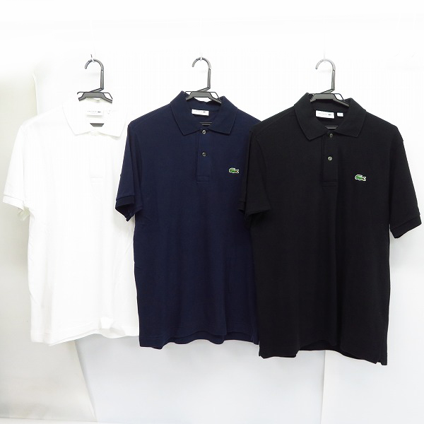 実際に弊社で買取させて頂いたLACOSTE/ラコステ 胸ロゴ 半袖ポロシャツ 4 3点セット