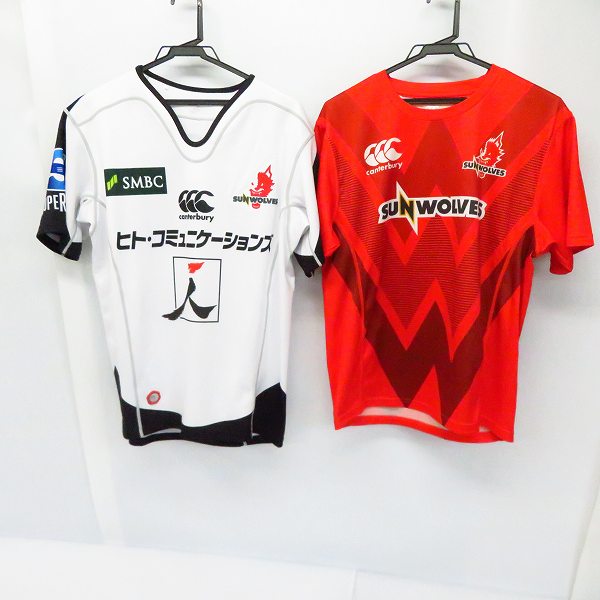 実際に弊社で買取させて頂いたCANTERBURY/カンタベリー サンウルブズ レプリカユニフォーム,プラクティスシャツ/M/2点セット