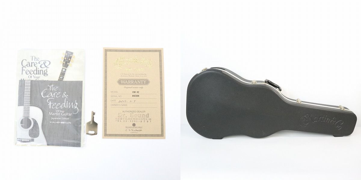 実際に弊社で買取させて頂いた★Martin/マーティン OM-42 2001年製 アコースティックギター ハードケース付きの画像 9枚目
