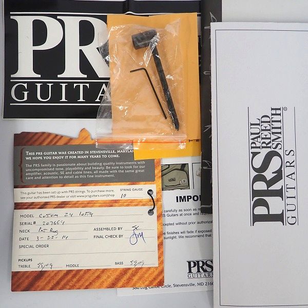 実際に弊社で買取させて頂いた★PRS/Paul Reed Smith/ポールリードスミス Custom 24 Lefty/レフティ 2014年製 ハードケース付の画像 1枚目