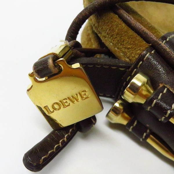 実際に弊社で買取させて頂いたLOEWE/ロエベ スウェードレザー ロゴ入り ミニショルダーバッグの画像 6枚目