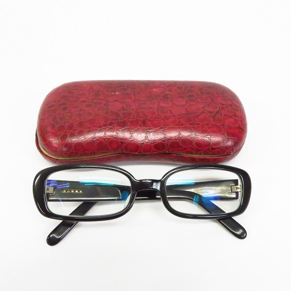 実際に弊社で買取させて頂いた白山眼鏡店/ハクサンガンキョウテン バイカラースクエア 眼鏡フレームの画像 9枚目