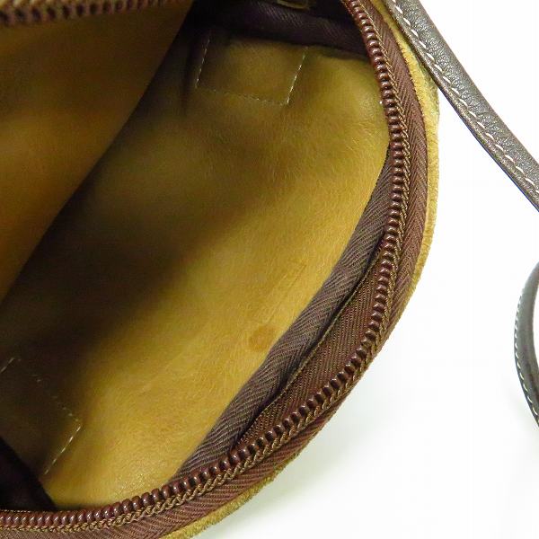 実際に弊社で買取させて頂いたLOEWE/ロエベ スウェードレザー ロゴ入り ミニショルダーバッグの画像 3枚目