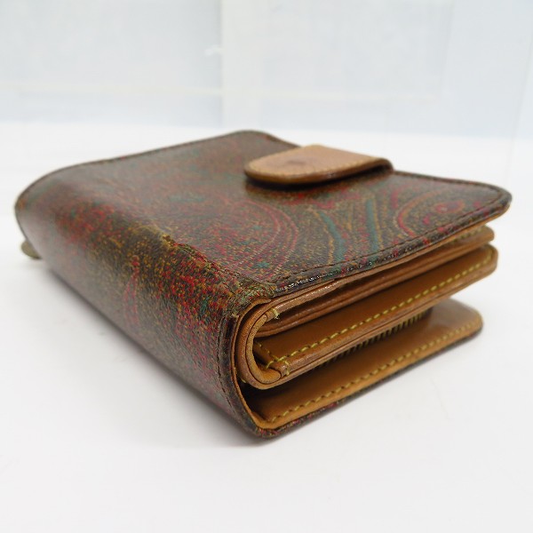 実際に弊社で買取させて頂いたETRO/エトロ ペイズリー柄 ラウンドジップコインケース付き 二つ折り財布の画像 2枚目