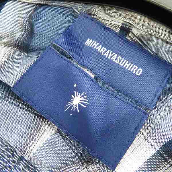 実際に弊社で買取させて頂いたMIHARA YASUHIRO/ミハラヤスヒロ チェック柄 ロングカーディガン 71091178/48の画像 2枚目