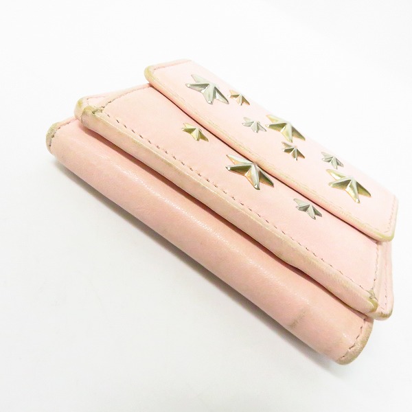 実際に弊社で買取させて頂いたJIMMY CHOO/ジミーチュウ スタースタッズ レザー 三つ折りコンパクト財布の画像 2枚目