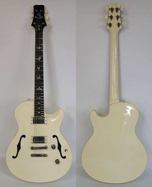 実際に弊社で買取させて頂いた★PRS Paul Reed Smith/ポールリードスミス JA-15 Antique White フルアコ 2011年製 ハードケース付の画像 1枚目