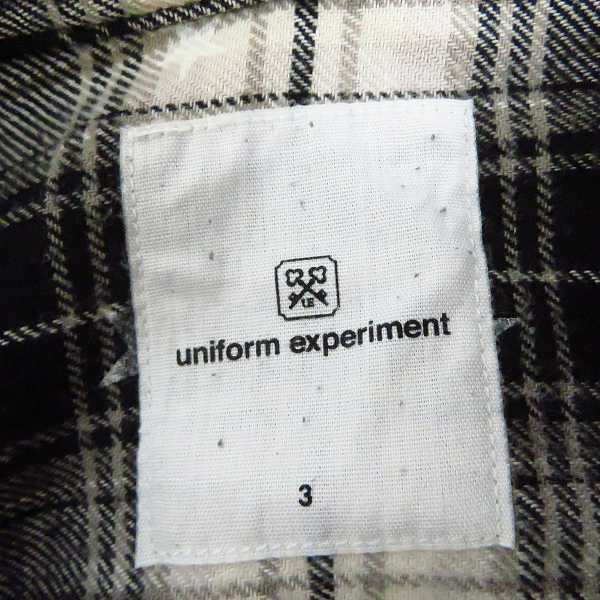 実際に弊社で買取させて頂いたuniform experiment/ユニフォームエクスペリメント スタープリント フランネルチェック B.D シャツ UE-112038/3の画像 2枚目