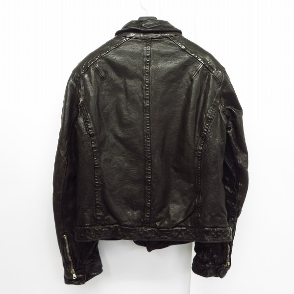 実際に弊社で買取させて頂いたNeil Barrett/ニールバレット BUFFALO LEATHER/バッファローレザー シワ加工 M-65 ジャケット/ライダース XXSの画像 1枚目