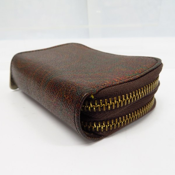 実際に弊社で買取させて頂いたETRO/エトロ ペイズリー柄 ダブルラウンドジップ レザーコンパクト財布の画像 2枚目