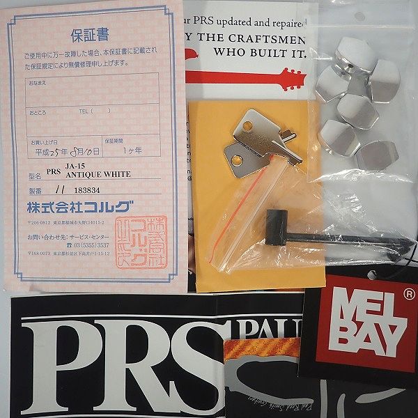 実際に弊社で買取させて頂いた★PRS Paul Reed Smith/ポールリードスミス JA-15 Antique White フルアコ 2011年製 ハードケース付の画像 8枚目