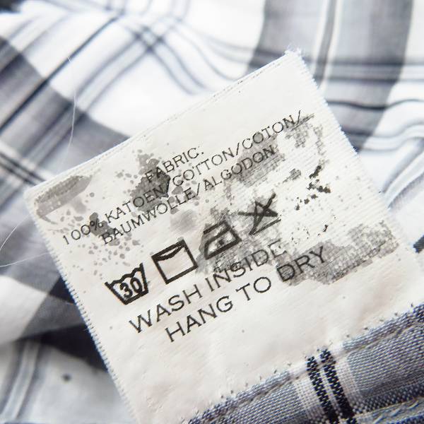 実際に弊社で買取させて頂いたKRIS VAN ASSCHE/クリスヴァンアッシュ ペイント チェックシャツ 46の画像 4枚目