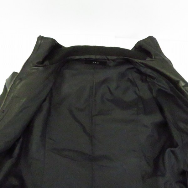 実際に弊社で買取させて頂いたAKM/エイケイエム シングルライダースジャケット ラムレザー B123/XLの画像 7枚目