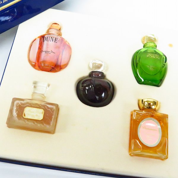実際に弊社で買取させて頂いたChristian Dior/クリスチャンディオール Les Esprits de Dior Miss Dior/DUNE/POISON等 ミニ香水BOX 5点セット