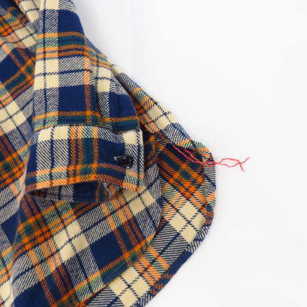 実際に弊社で買取させて頂いたSUGAR CANE/シュガーケーン ツイルチェックロングスリーブワークシャツ/SC27383/Lの画像 5枚目