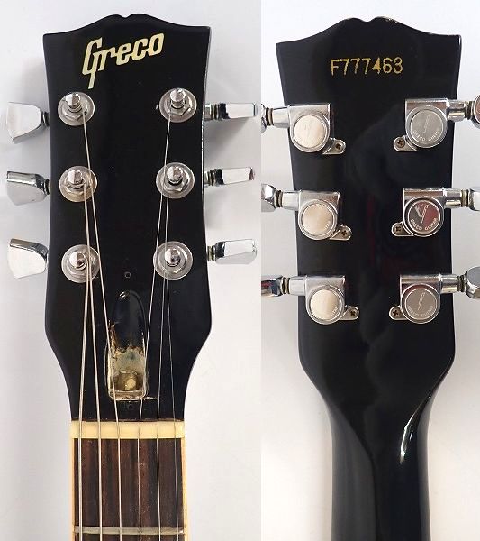 実際に弊社で買取させて頂いた★Greco/グレコ レスポールスタンダードType バダスタイプブリッジ搭載 1977年製 ジャパンビンテージ ハードケース付の画像 2枚目
