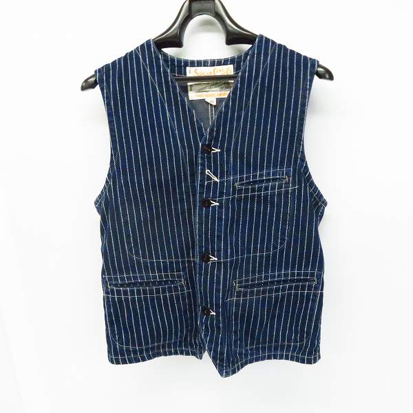 実際に弊社で買取させて頂いたSUGAR CANE/シュガーケーン ウォバッシュストライプワークベスト/40