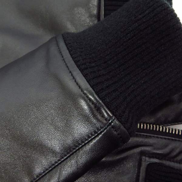 実際に弊社で買取させて頂いたAKM/エーケーエム riba lamb stand riders ラムレザー/羊革 シングル ライダースジャケット B242 ブラック/Lの画像 5枚目