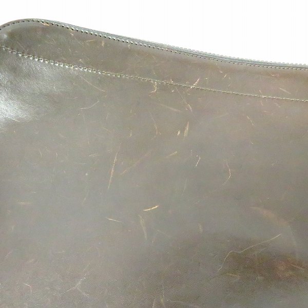 実際に弊社で買取させて頂いたDaniel&Bob/ダニエル＆ボブ クラッチバッグ レザー ラウンドジップ ブラウンの画像 7枚目