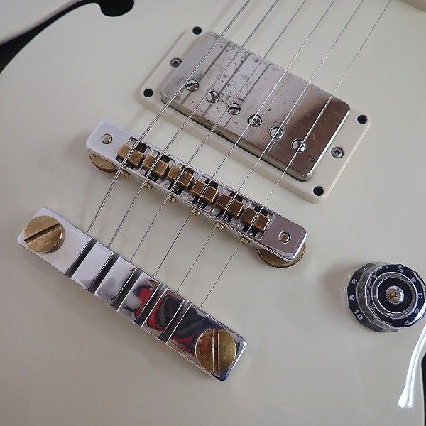 実際に弊社で買取させて頂いた★PRS Paul Reed Smith/ポールリードスミス JA-15 Antique White フルアコ 2011年製 ハードケース付の画像 6枚目