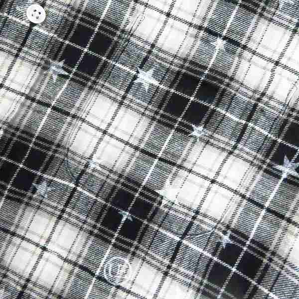 実際に弊社で買取させて頂いたuniform experiment/ユニフォームエクスペリメント スタープリント フランネルチェック B.D シャツ UE-112038/3の画像 4枚目