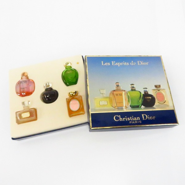 実際に弊社で買取させて頂いたChristian Dior/クリスチャンディオール Les Esprits de Dior Miss Dior/DUNE/POISON等 ミニ香水BOX 5点セットの画像 5枚目