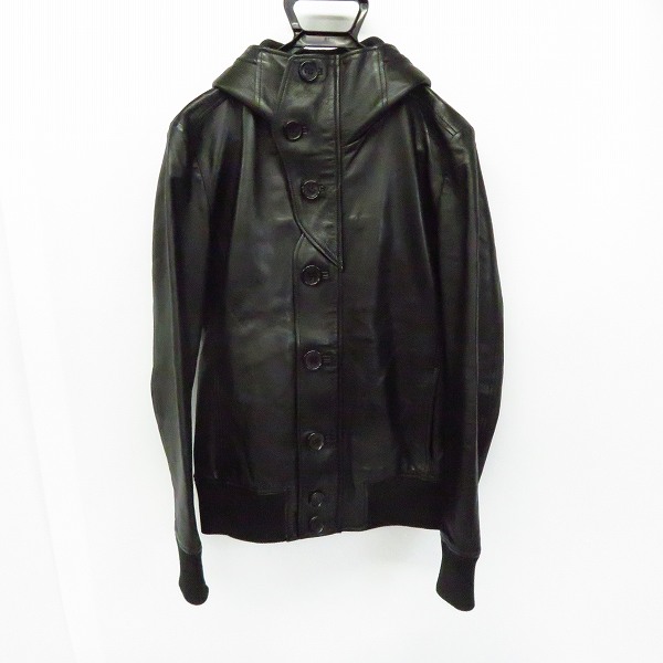 実際に弊社で買取させて頂いたAKM/エイケイエム シングルライダースジャケット ラムレザー B123/XL