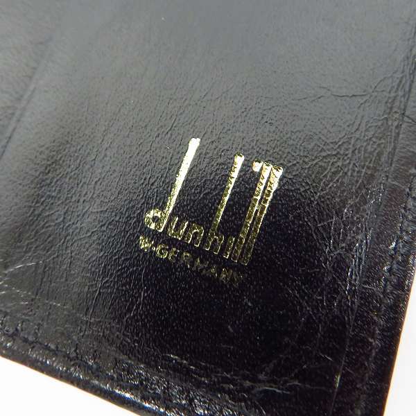 実際に弊社で買取させて頂いたdunhill/ダンヒル ロゴプレート レザー 二つ折り長財布/札入れの画像 4枚目