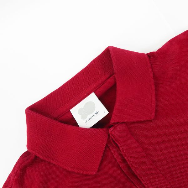 実際に弊社で買取させて頂いたLACOSTE/ラコステ 胸ロゴ 半袖ポロシャツ レッド/3の画像 4枚目