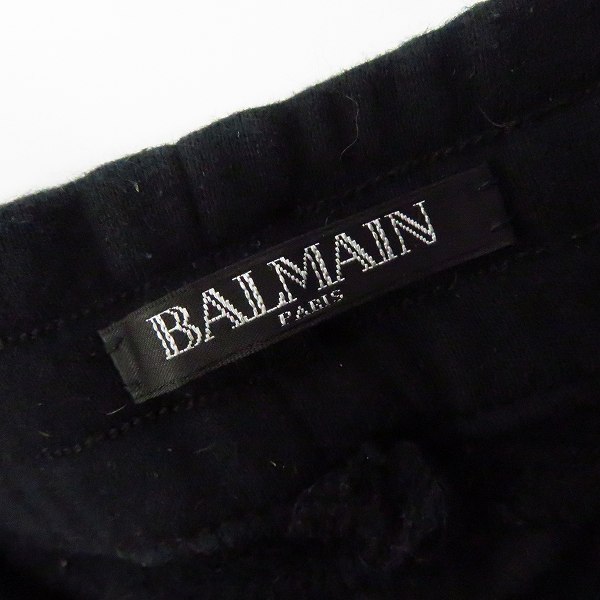 実際に弊社で買取させて頂いたBALMAIN/バルマン 19SS スウェット/デニム ドッキング ジョガーパンツ RH15243D016/Mの画像 2枚目