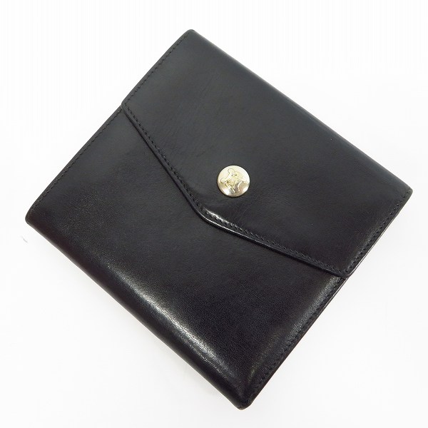 実際に弊社で買取させて頂いたCELINE/セリーヌ ロゴボタン レザー 三つ折り財布