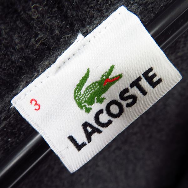 実際に弊社で買取させて頂いたLACOSTE/ラコステ ウールカーディガン/ブラック/グレー/3  2点セットの画像 2枚目